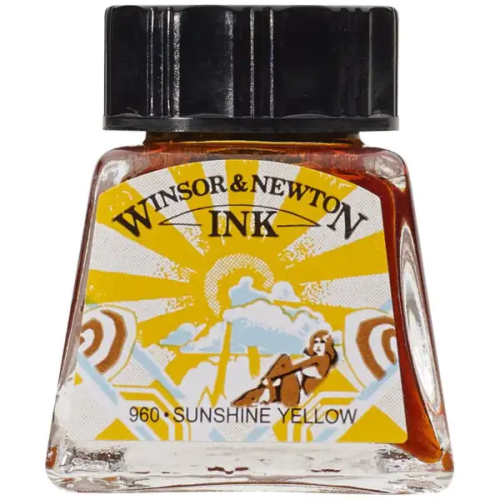 #G-Too Winsor＆Newton ドローイング インク 14ml  ｻﾝｼｬｲﾝYW　19501441