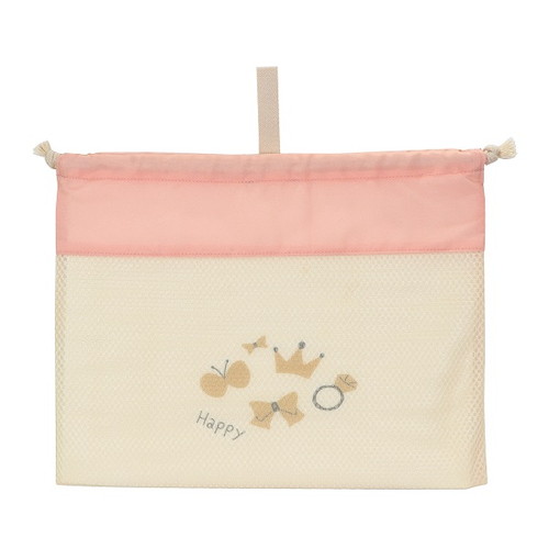 MDS BtoB |#クツワ メッシュ巾着袋L ピンクベージュ ST509PK