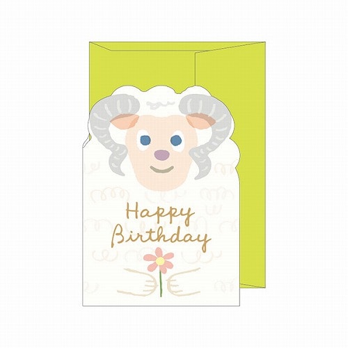 #RYURYU カード アニマルミニバースデーカード  ひつじ AMBC02