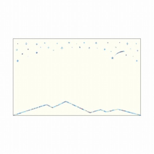 #RYURYU カード 星くずのメッセージカード 8枚入 夜明け･ホワイト HKMC01