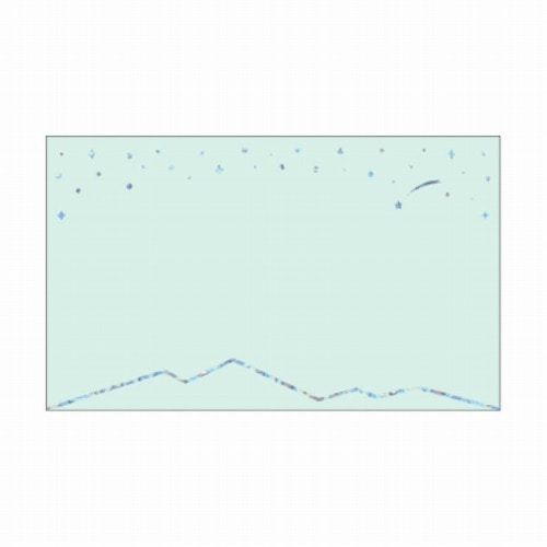 #RYURYU カード 星くずのメッセージカード 8枚入 午後･グリーン HKMC03