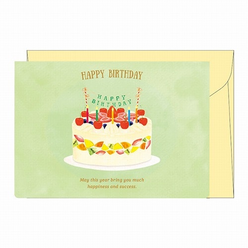 #RYURYU カード ミラーバースデーカード  バースデーケーキ MRBC01