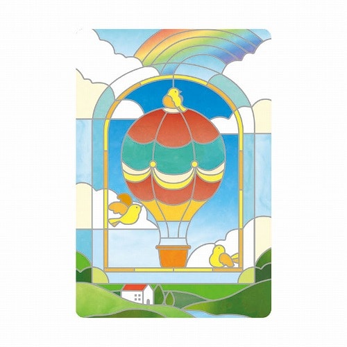 #RYURYU カード 透明カード  ステンドグラス・気球 TOC23