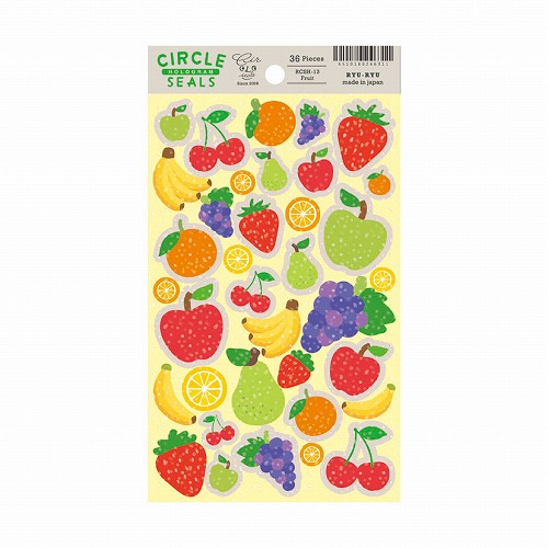 #RYURYU シール サークルシール・ホログラム  フルーツ RCSH13