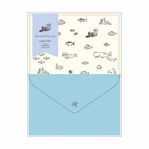 #RYURYU レター アニマルパレードレターセット  シーアニマル NLS116