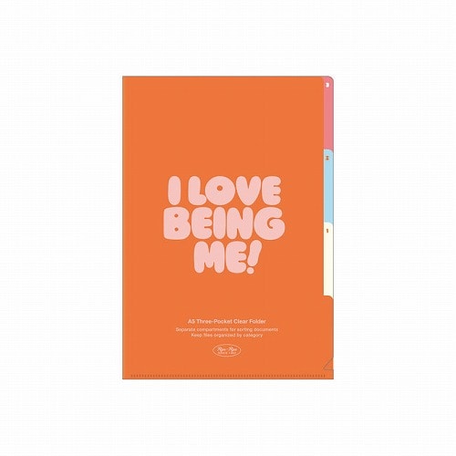 #RYURYU ファイリング用品 チアミーアップクリアホルダー A4 キャロットオレンジ CMCM01