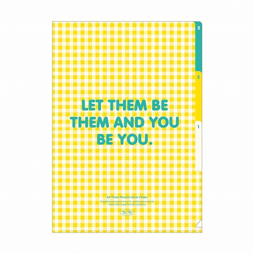 #RYURYU ファイリング用品 チアミーアップクリアホルダー A4 ギンガムイエロー CMCH02