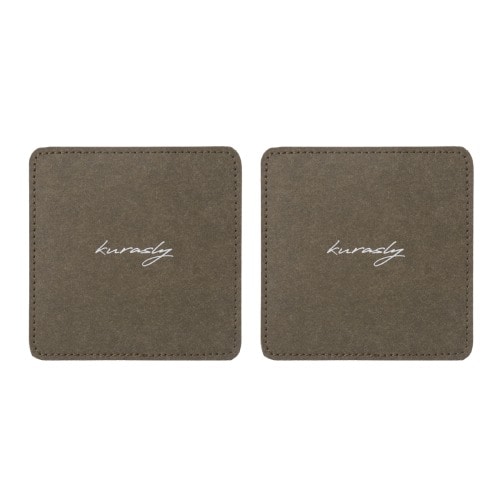 #包む キッチン雑貨 コースター 2枚入 ブラウン TA046