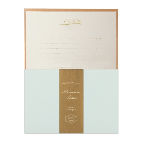 #包む レター メモリーズレターセット 便箋6枚,封筒3枚入 仲良しシマエナガ TL0S7