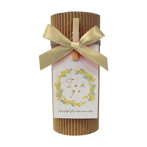 #包む 包装用品 ロールキット タグ3枚.リボン･クリップ,各ゴム紐各1個付セット ゴールド TB027