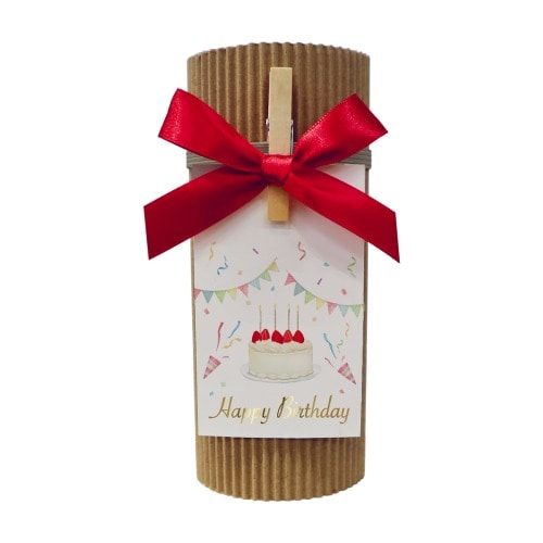 #包む 包装用品 ロールキット タグ3枚.リボン･クリップ,各ゴム紐各1個付セット レッド TB031