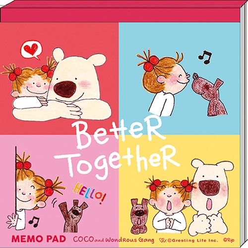 #グリーティングライフ メモ帳 ココちゃん･スクエアメモ Sheet:120枚 ココちゃん RYN-1148