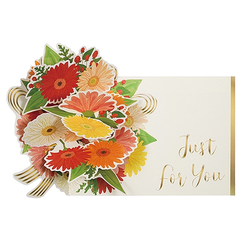 #グリーティングライフ(国内販売のみ） 色紙 フラワーブーケメッセージギフトボード･シール付 メッセージシール36枚,タイトルシール2枚,封筒付 クリーム TKBS-54