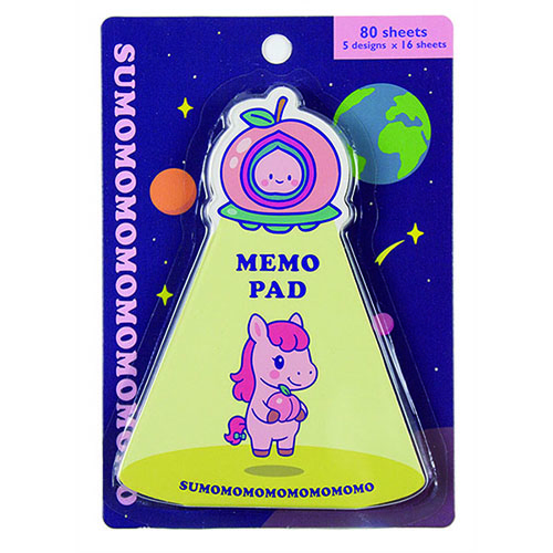 #グリーティングライフ メモ帳 スモモモモモモモモ･ダイカットメモ シート80枚 モモ星人 MON-25