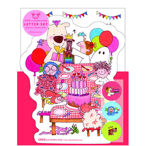 #グリーティングライフ レター ココちゃん･ダイカットレターセット  レッド RYS-1190