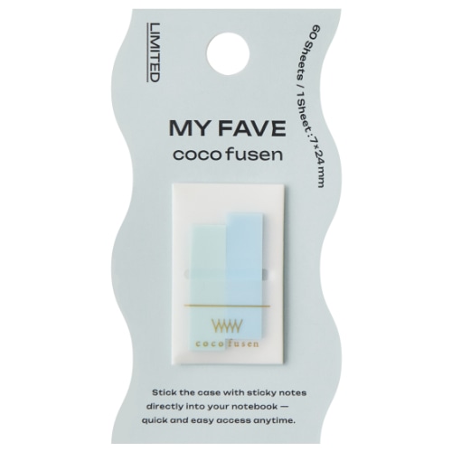 #カンミ堂 ふせん ココフセン･ミニ･COLOR･MYFAVE 60枚入 ライトブルー CF-8906
