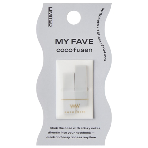 #カンミ堂 ふせん ココフセン･ミニ･COLOR･MYFAVE 60枚入 グレー CF-8909