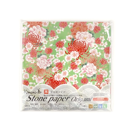 #カミイソ産商(国内販売のみ） クラフト用品 折紙 4色:各3枚入 牡丹菊桜 No.2026