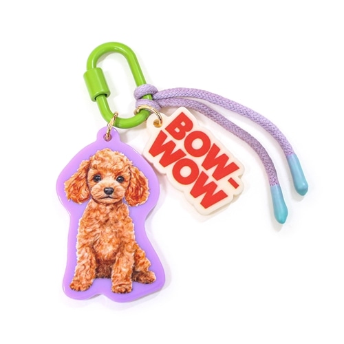#KDT Japan 身辺雑貨 BOWWOWキーホルダー 犬パーツ色 パープル 120992
