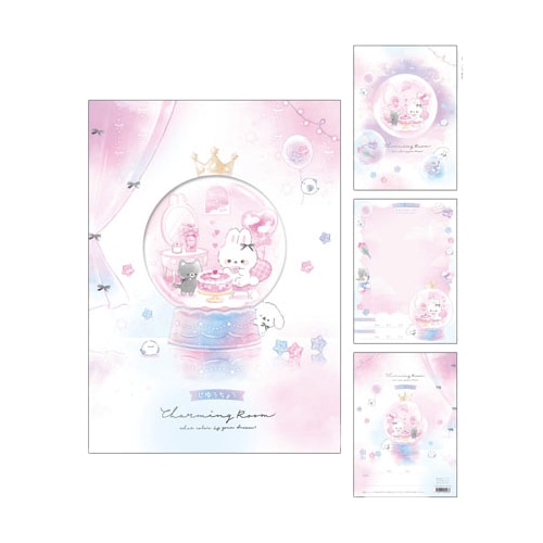 #クーリア ノート 窓あきダイカット自由帳  チャーミングルーム･スノードーム 00103
