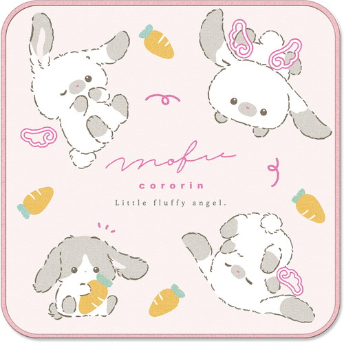 #クーリア  ミニタオル   もふころりん／うさぎ 03187