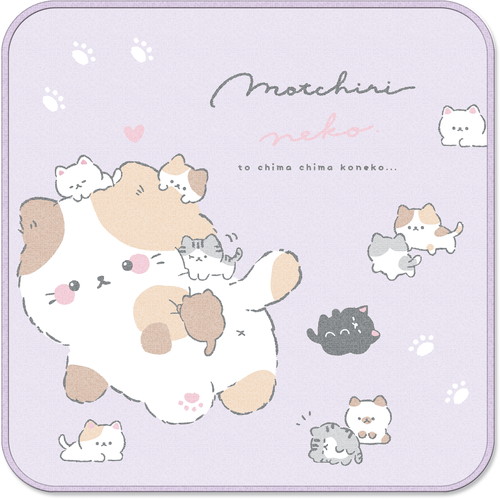 #クーリア  ミニタオル   もっちりねこ 03188
