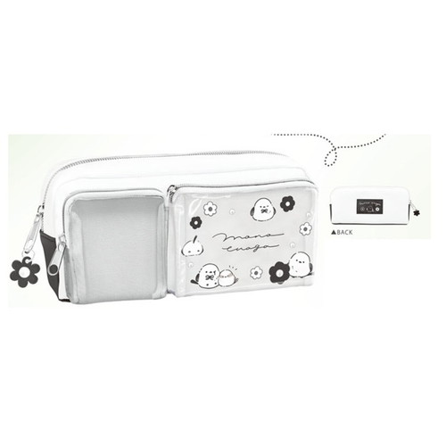 #クーリア  Ｗクリアポケットペンポーチ  モノエナガ 03212