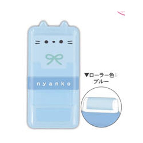 #クーリア 筆記関連小物 おてて･みみ付きローラー消しゴム  ブルー 05143