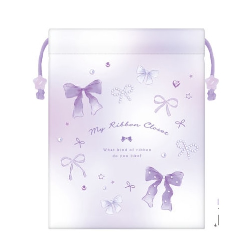 #クーリア  ビーズ付きマチつき巾着  デイジーフィルズデイズ 06239