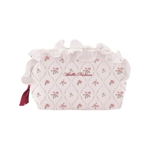 #クーリア  ベルナチュール・ボックスフリルポーチ  ピンク 09497