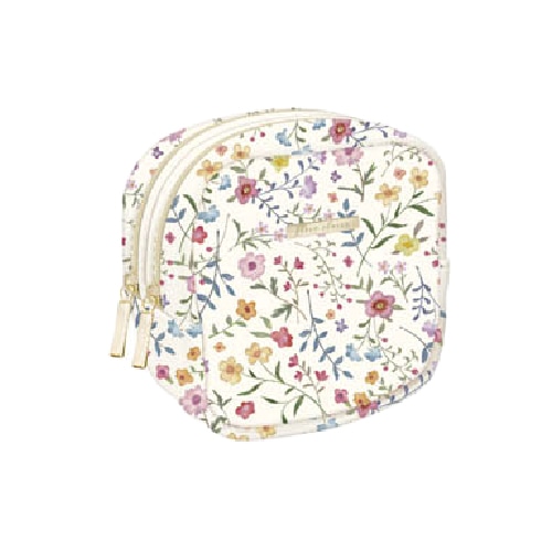 #クーリア  フロールクレール・Ｗファスナーポーチ  アイボリー 09520