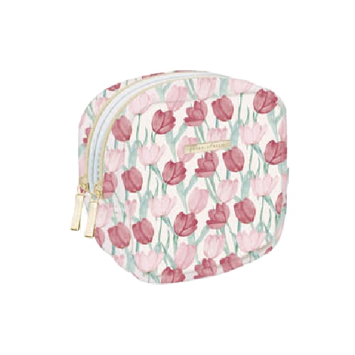 #クーリア  フロールクレール・Ｗファスナーポーチ  ブルー 09521