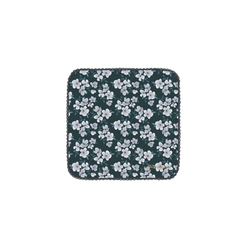 #クーリア  フロールクレール・タオルハンカチ  ブラック 09543