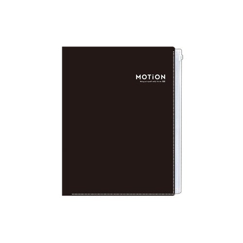 #カミオジャパン クリアファイル MOTiONファスナー付き6Pクリアファイル  BLACK 229983