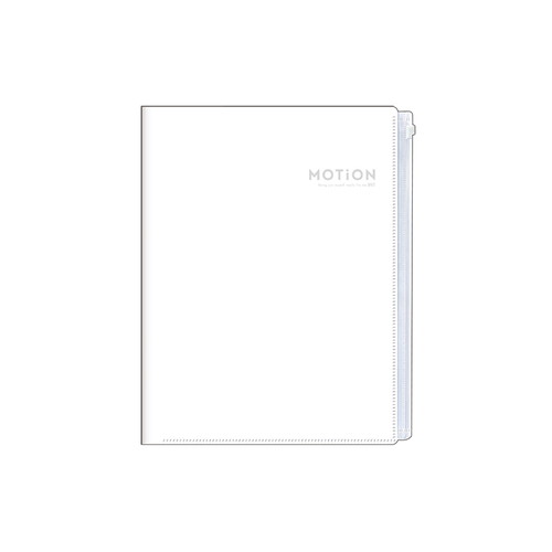 #カミオジャパン クリアファイル MOTiONファスナー付き6Pクリアファイル  WHITE 229984