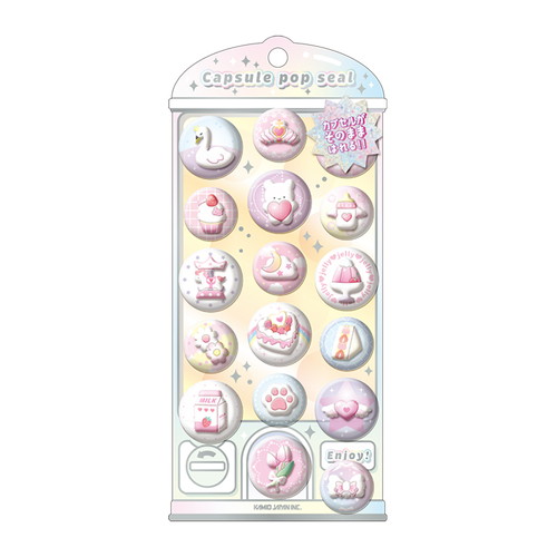 最終_#カミオジャパン ステッカー CAPSULE POP SEAL  しろいろぽっぷ 230370
