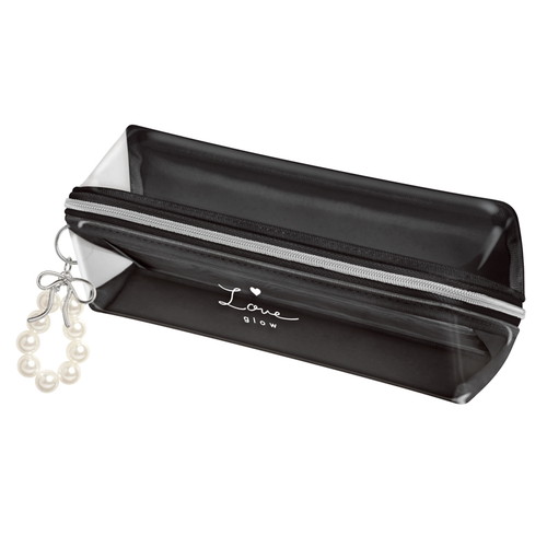 #カミオジャパン ペンケース LOVEGLOWターンオープンペンケース  シルバー 230406