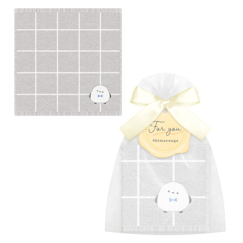 #カミオジャパン  プチギフトタオルIN巾着  シマエナガ 231045