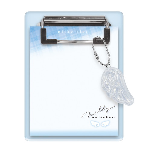 #カミオジャパン  MILKY BLUEチャーム付きバインダーメモ   231199