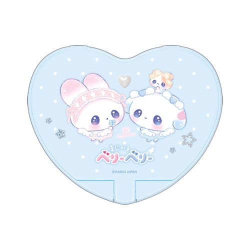 #カミオジャパン  まじかるベリーベリーストーン付きハートミラー  ブルー 231235