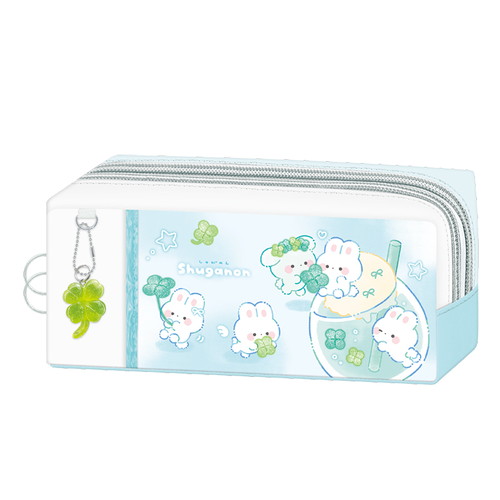 #カミオジャパン  しゅがのんツインファスナーペンケース  クローバー 232020