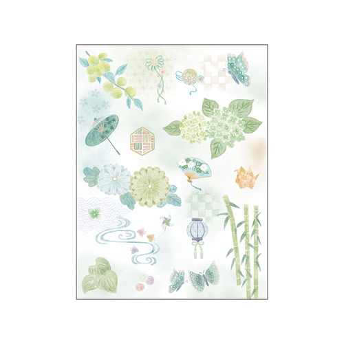 #カミオジャパン  大人のスタンプ帳  萌え出る若葉の色 232060