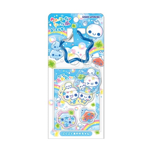 #カミオジャパン キーホルダー あわわちゃんウォーターインシール風キーホルダー  クローバー 232137