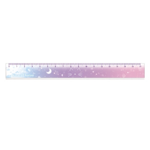 #カミオジャパン 定規 新学期スリム17cm定規  キラリシャトン 234349