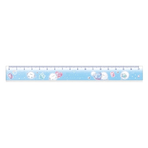 #カミオジャパン 定規 新学期スリム17cm定規  ぽんぽんシマエナガ 234351