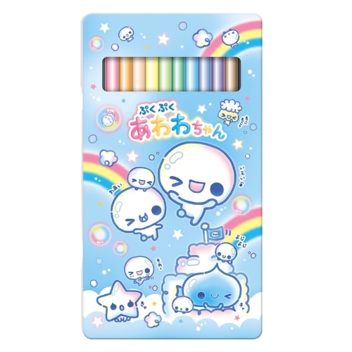 #カミオジャパン 色鉛筆 新学期缶ケース入り12色色鉛筆  あわわちゃん 234475