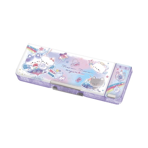 #クラックス 収納用品 消しゴムポケット付き両面ペンケース  ミャウミャウニャンコ 133727