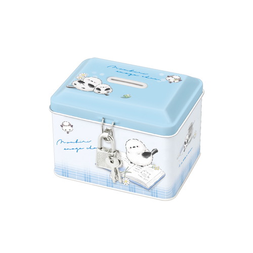 #クラックス 生活雑貨 カギ付缶バンク  ノンビリエナガチャン 134132