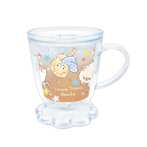 #クラックス キッチン雑貨 カフェ型グリッターカップ  ウチノネコチャン 135424