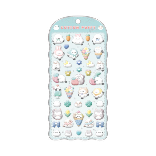 #クラックス ステッカー コットンパフィーシール  シマエナガ 135606